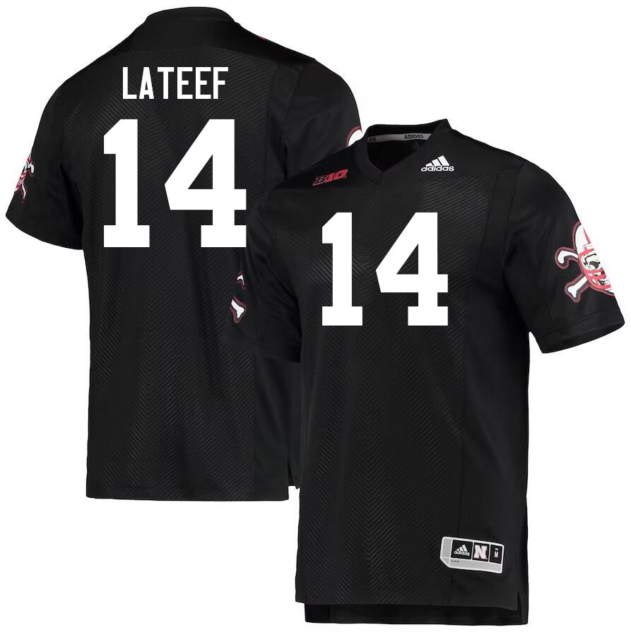 Nebraska Cornhuskers #14 TJ Lateef College Football Jerseys Stitched-Black